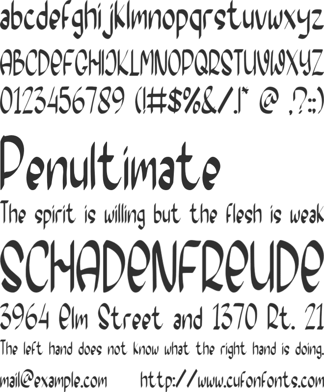 Morning Friday font preview