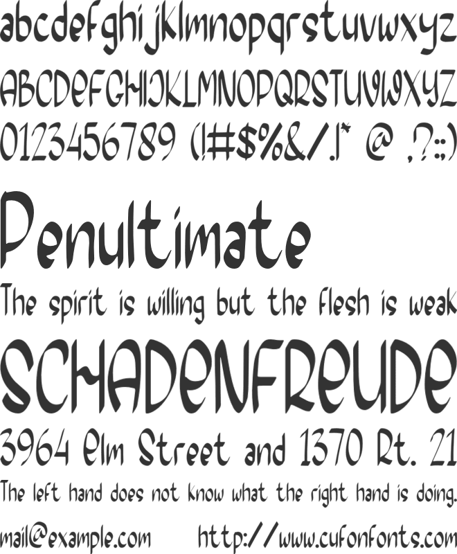 Morning Friday font preview