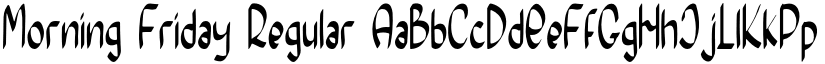 Morning Friday Regular font