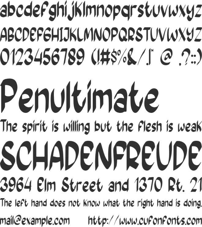 Feel Calm font preview