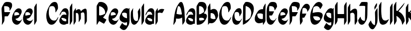 Feel Calm Regular font