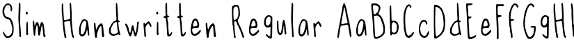 Slim Handwritten Regular font
