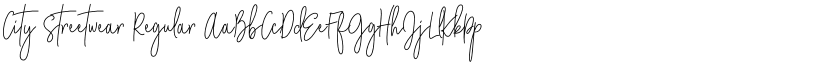 City Streetwear Regular font