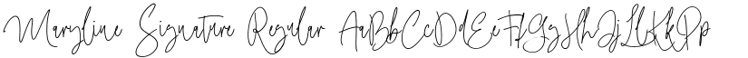 Maryline Signature Regular font