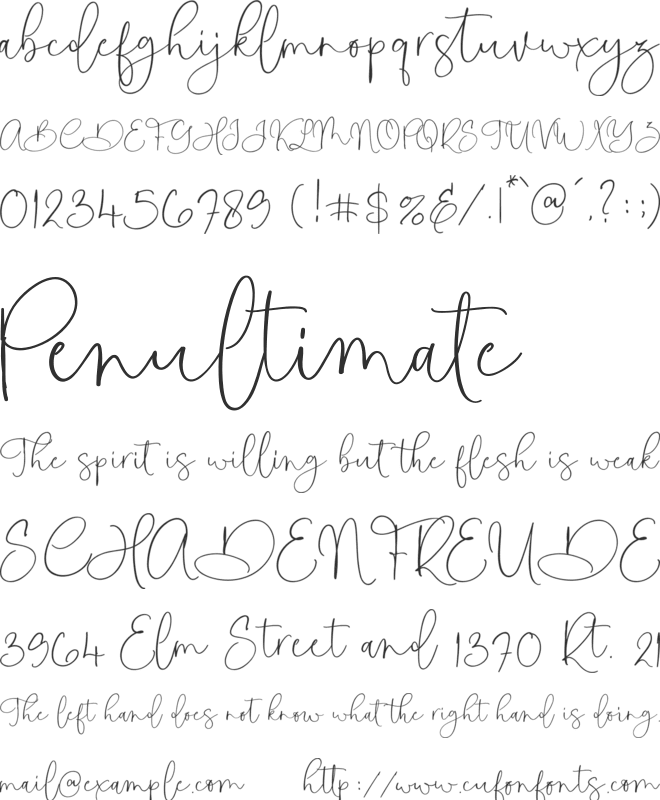 Antasilla Font font preview