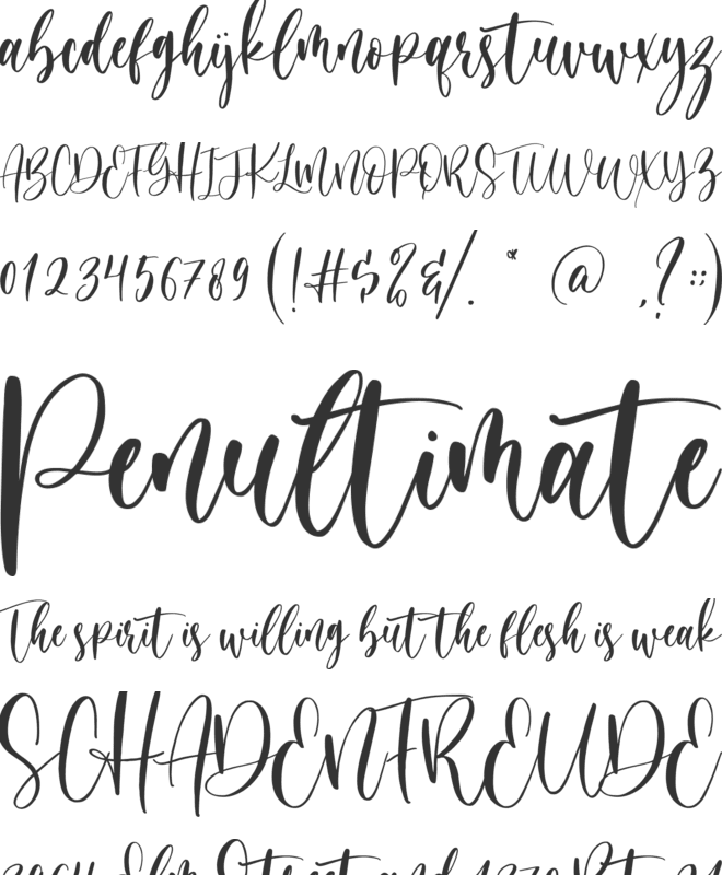 Blessing Day font preview