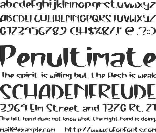 Brown Cake font preview