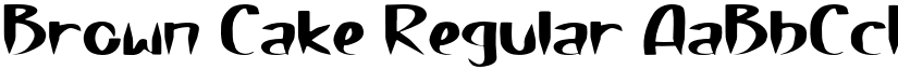 Brown Cake Regular font
