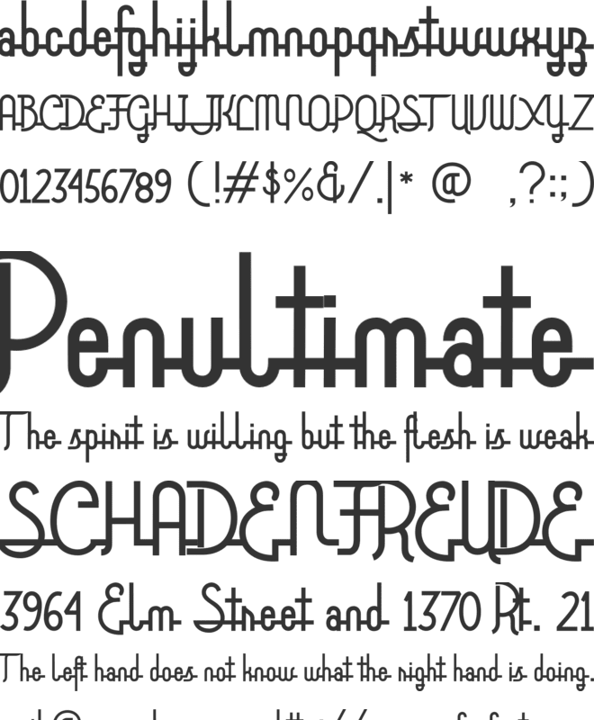 Aklirics font preview