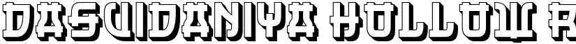Dasvidaniya Hollow Regular font