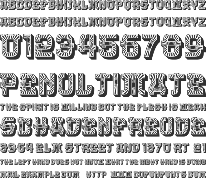 Pearl Harbor font preview