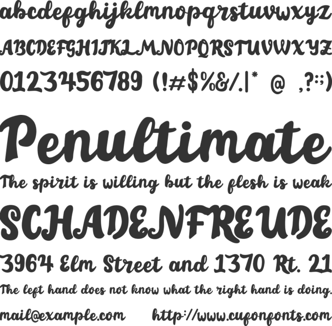 Playstick font preview