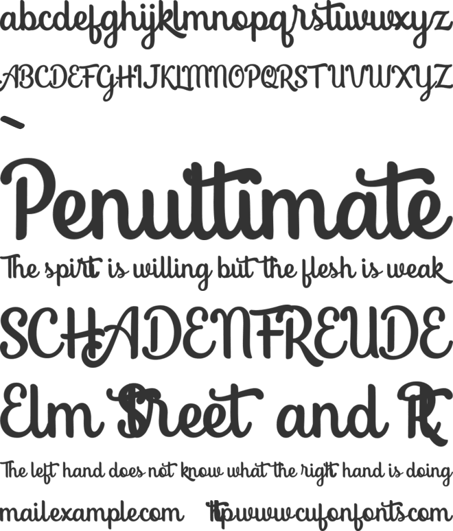 Cristiane font preview