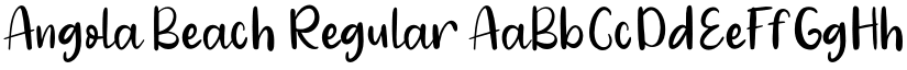 Angola Beach Regular font