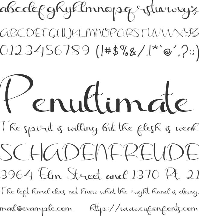 Biggbey font preview