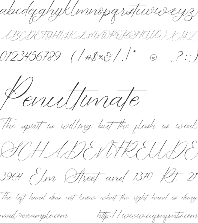 Dramatic Style (Free For Person font preview