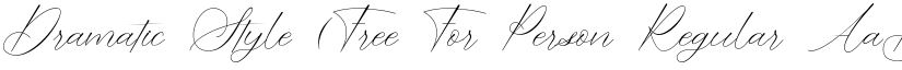 Dramatic Style (Free For Person Regular font