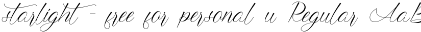 starlight - free for personal u Regular font