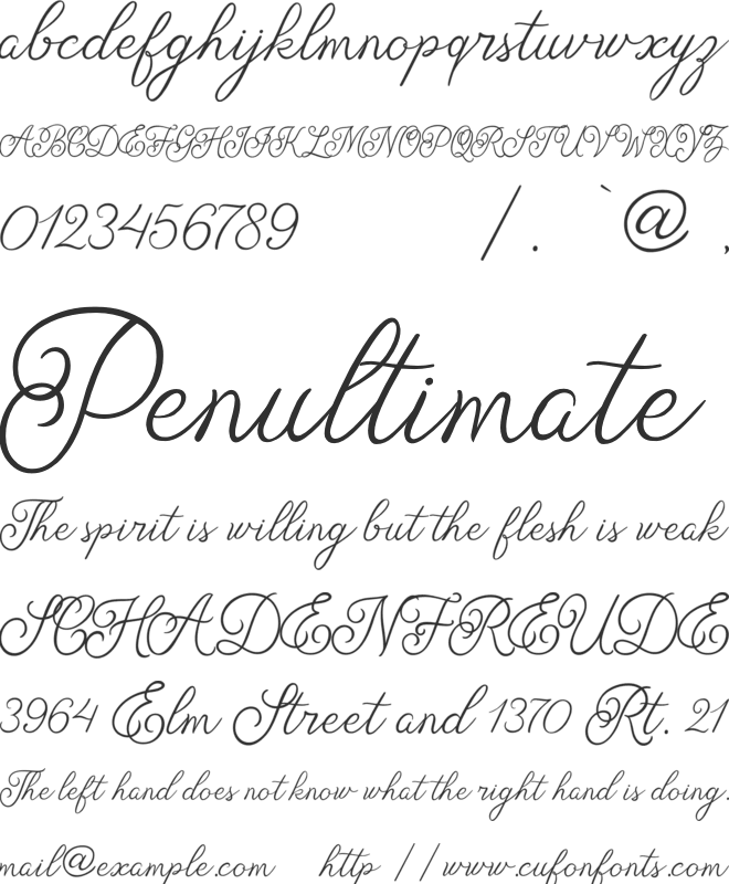 Angelitta font preview
