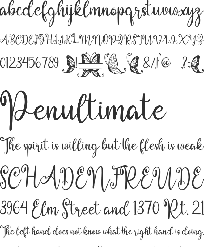 adelina font preview