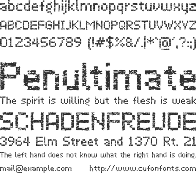 Virus 43 font preview