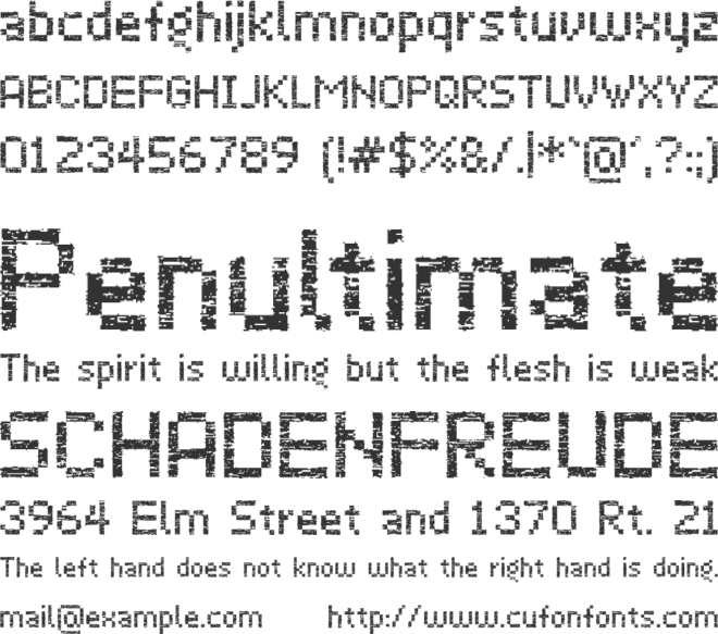Virus 43 font preview