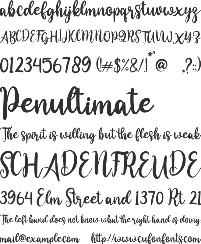 delina font preview