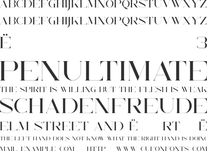 Unreal font preview