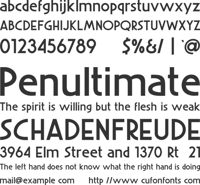 Sunbeam font preview