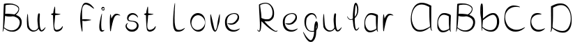But First Love Regular font