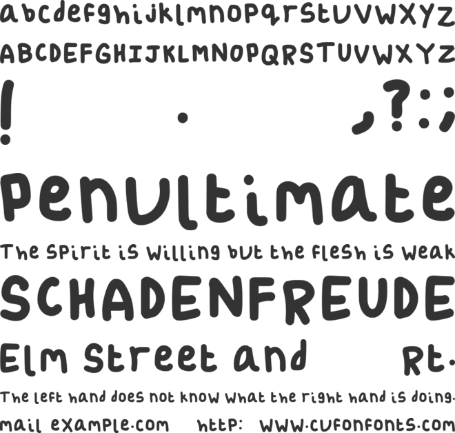 Blissful font preview