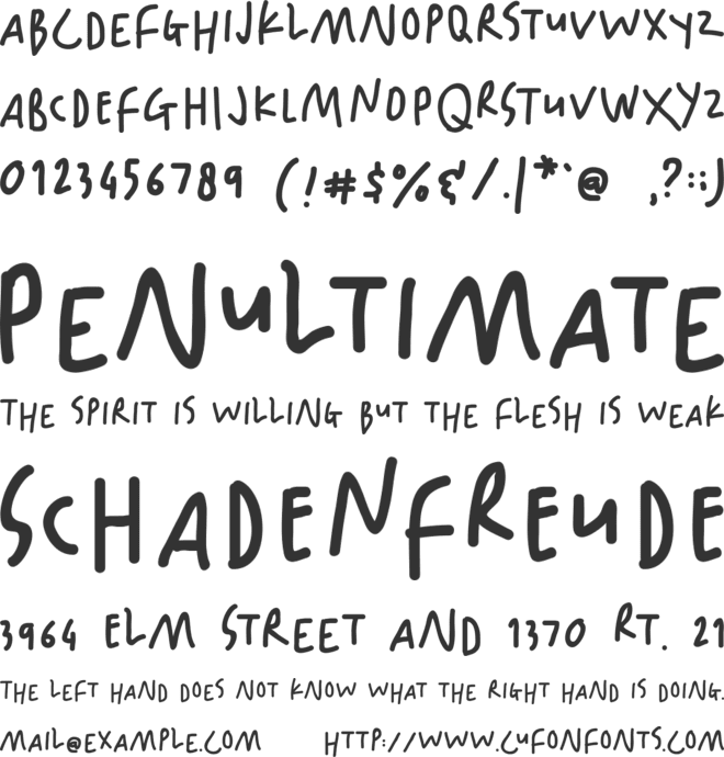 Happy Hints font preview