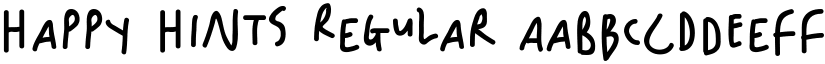Happy Hints Regular font
