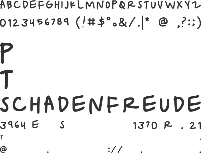 Handwritten Doodles font preview