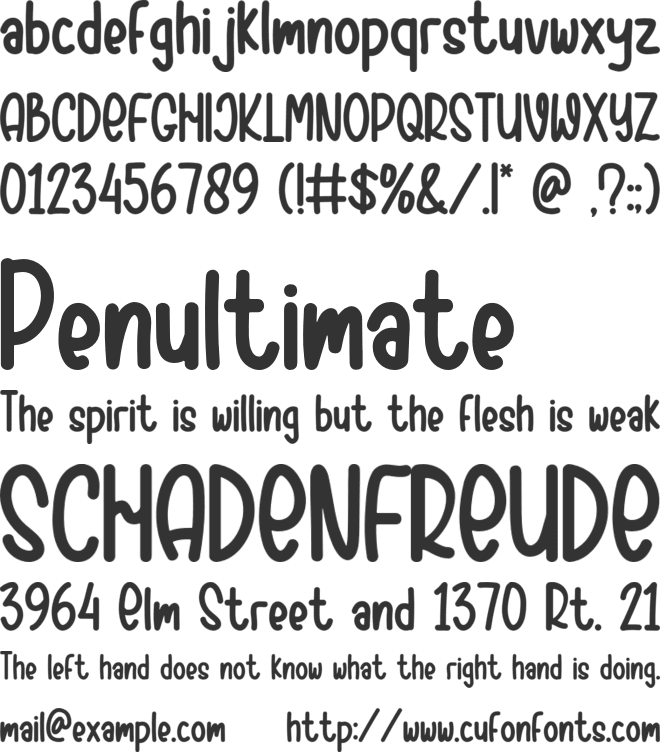 Sweet Cherry font preview