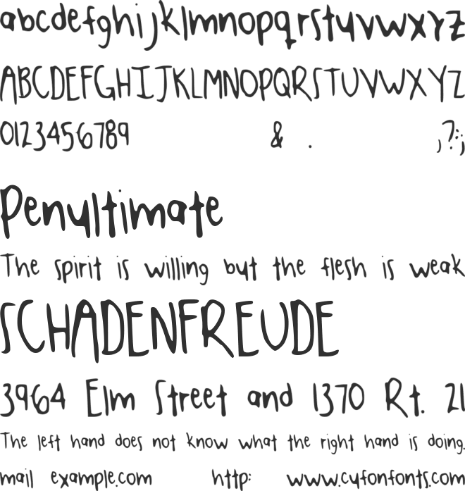 Mayte Hand 2 font preview