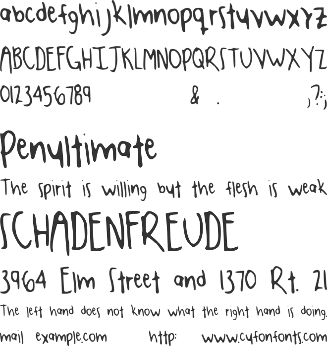 Mayte Hand 2 font preview