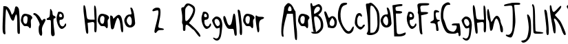 Mayte Hand 2 Regular font
