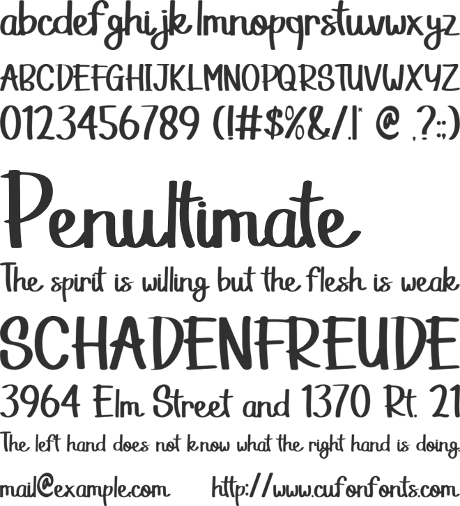 Little Smile font preview