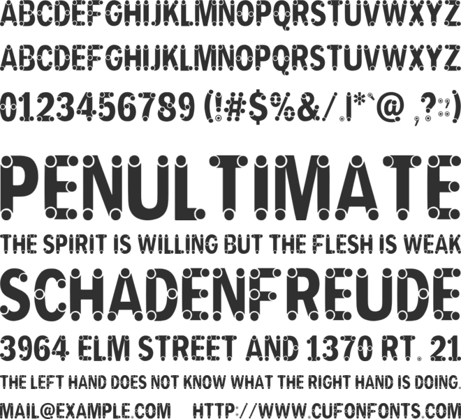 PIPEFONT font preview