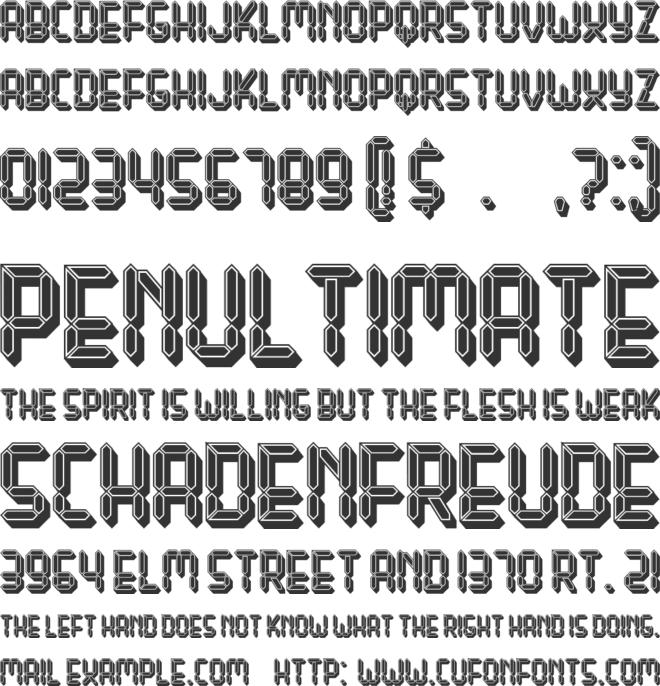 Gigabyte font preview