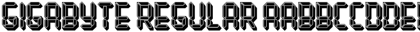Gigabyte Regular font