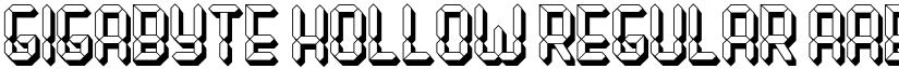Gigabyte Hollow Regular font