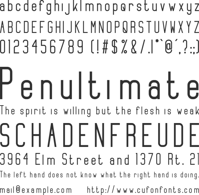 SKYLINE font preview