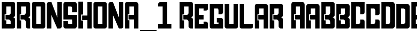 BRONSHONA_1 Regular font