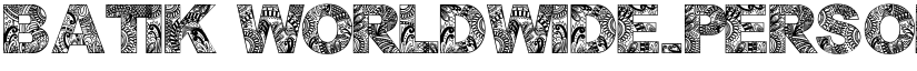 BATIK WORLDWIDE_PERSONAL USE Regular font