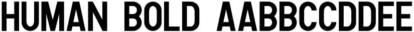 Human Bold font