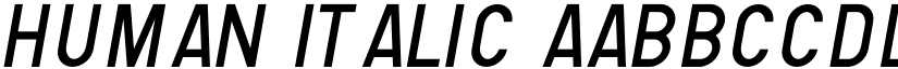 Human Italic font