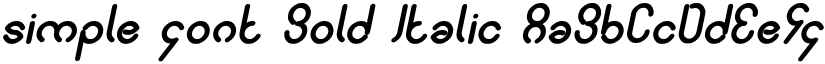simple font Bold Italic font