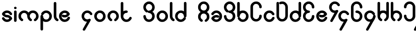 simple font Bold font